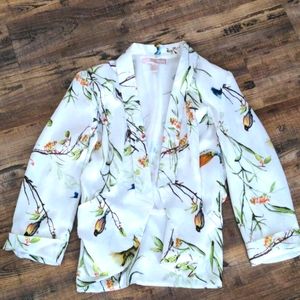 Silk Open Front Blazer